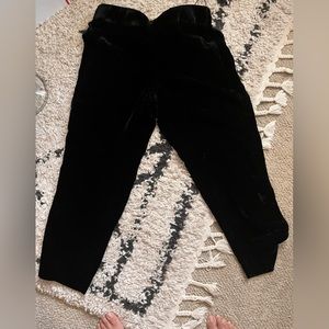 JCrew black velvet pants